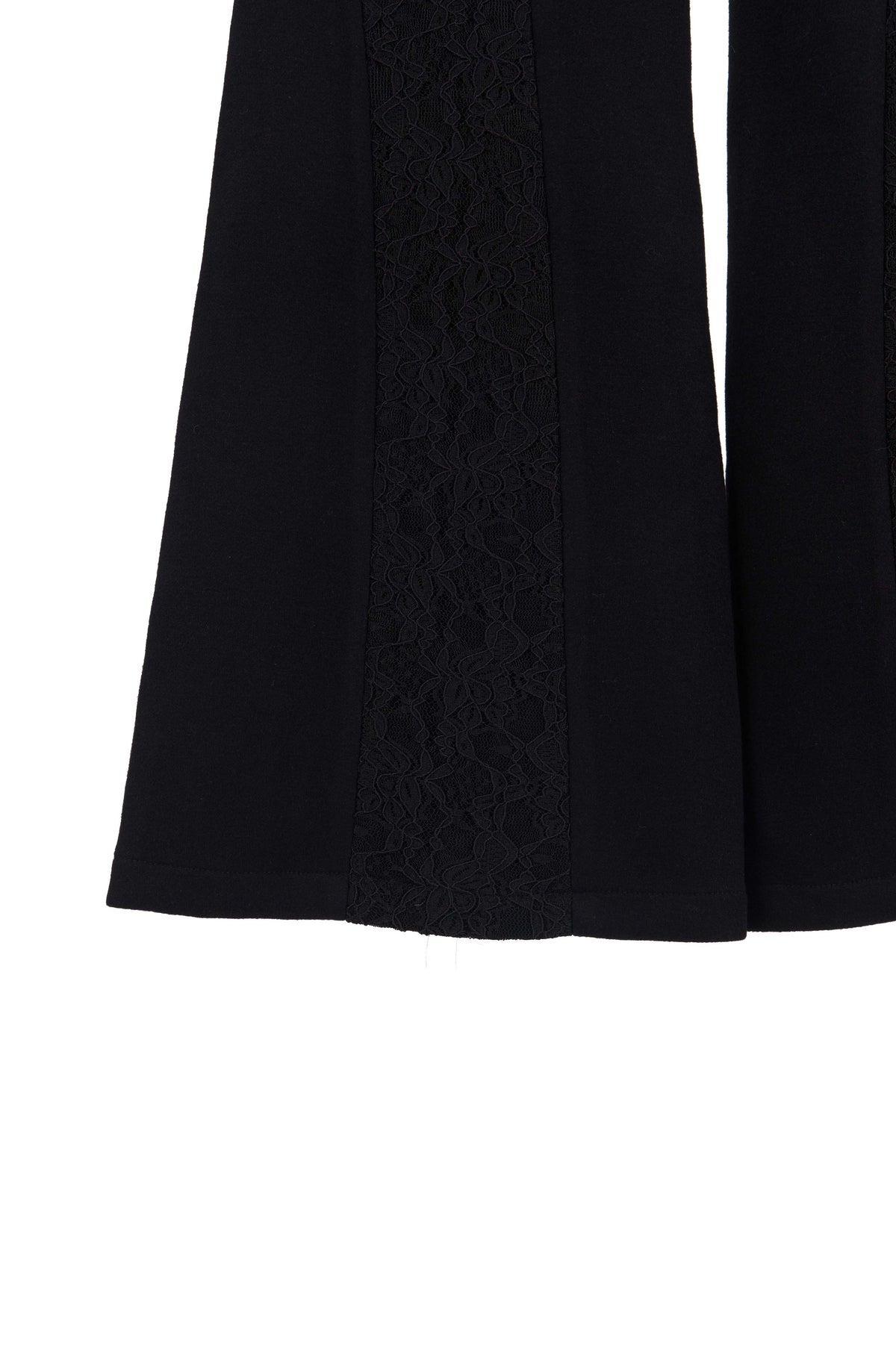 LL Wool Lace Pants - Warm Wool Printed Lace Flare Pants