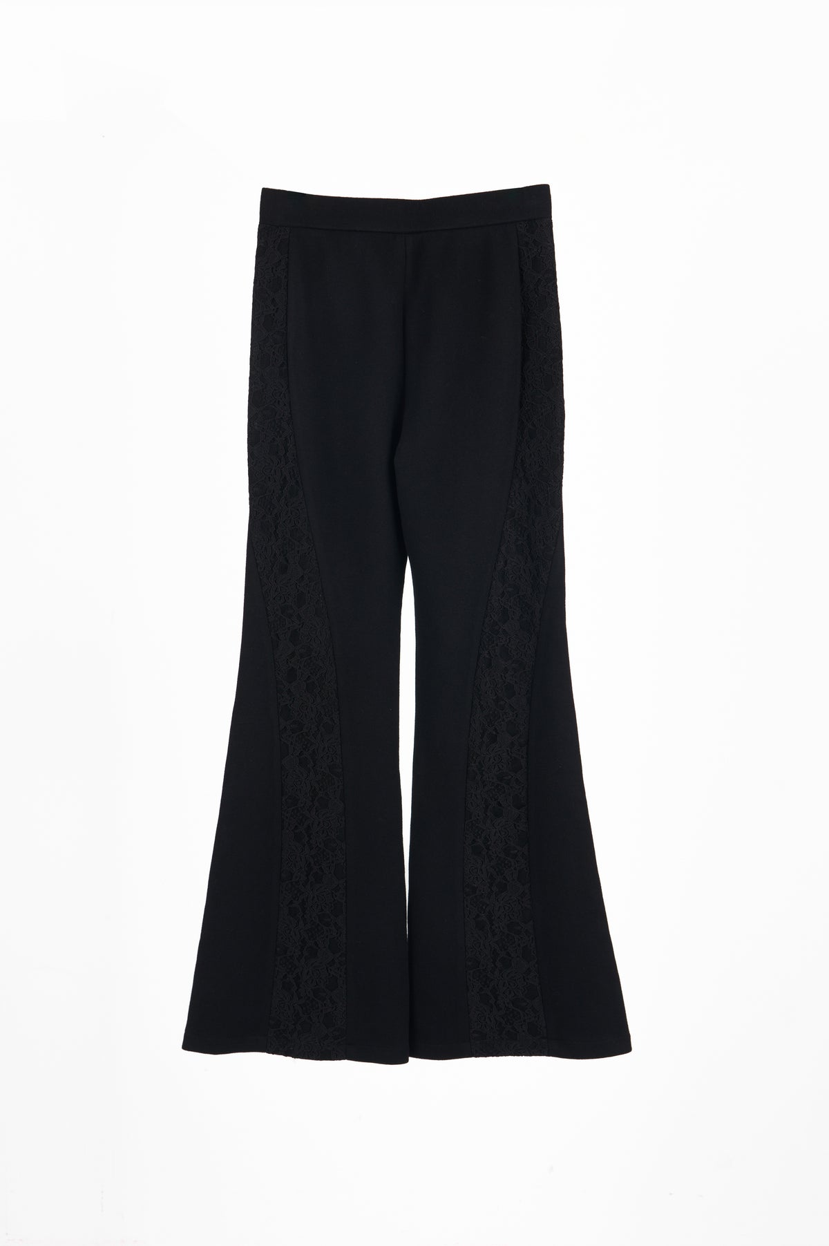 LL Wool Lace Pants - Warm Wool Printed Lace Flare Pants