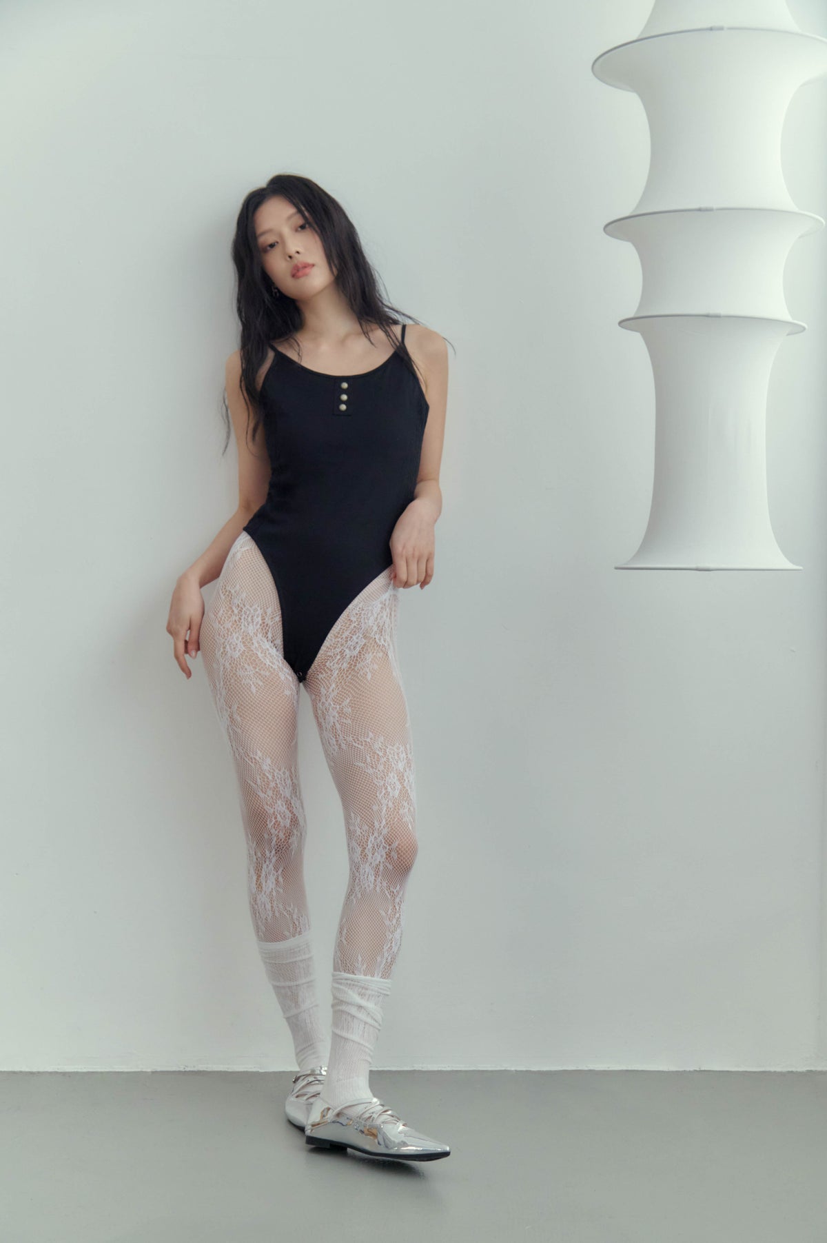 Elastic ballet spaghetti strap romper