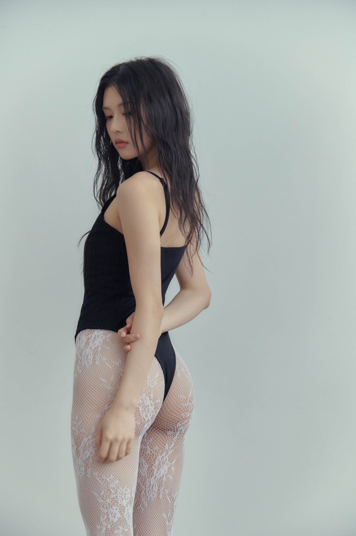 Elastic ballet spaghetti strap romper