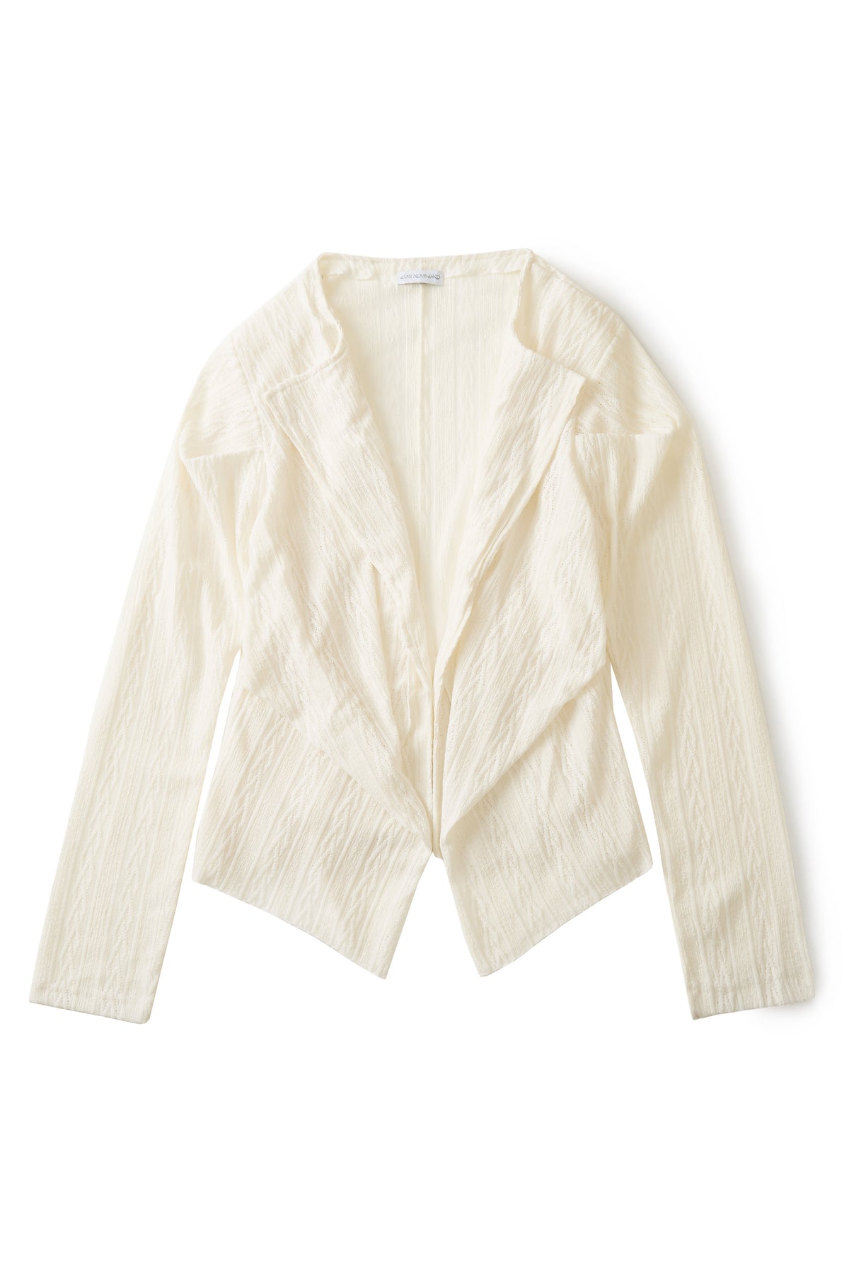 Lace draped knit cover-up