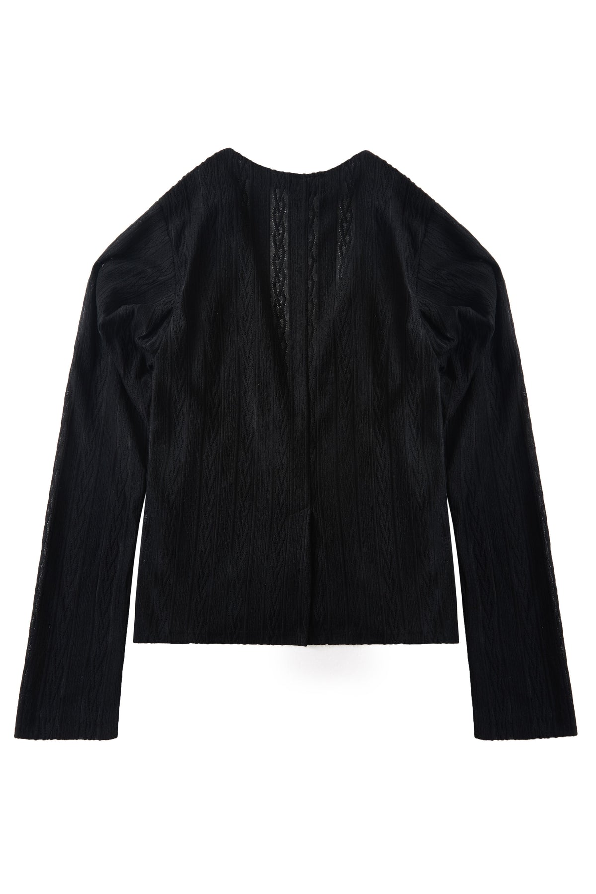 Lace draped knit cover-up